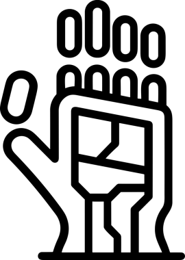 Web, Uygulama, UI / UX, Mobil Arayüz, Akıllı Teknoloji Tasarımı, Dijital Markalaşma, Kullanıcı Etkileşimi Sembolü ve Temiz Tek Renk Biçiminde Modern Grafik Elementi içeren PNG Biçimli El Simgesi Logosu