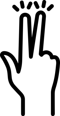 Web, Uygulama, UI / UX, Mobil Arayüz, Akıllı Teknoloji Tasarımı, Dijital Markalaşma, Kullanıcı Etkileşimi Sembolü ve Temiz Tek Renk Biçiminde Modern Grafik Elementi içeren PNG Biçimli El Simgesi Logosu