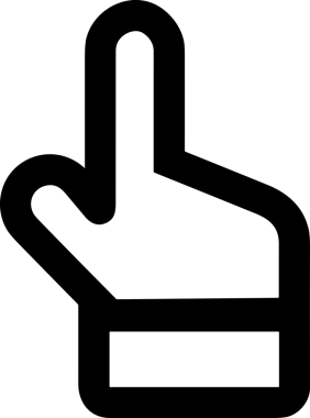 Web, Uygulama, UI / UX, Mobil Arayüz, Akıllı Teknoloji Tasarımı, Dijital Markalaşma, Kullanıcı Etkileşimi Sembolü ve Temiz Tek Renk Biçiminde Modern Grafik Elementi içeren PNG Biçimli El Simgesi Logosu