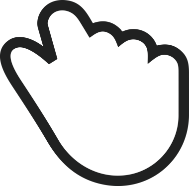 Web, Uygulama, UI / UX, Mobil Arayüz, Akıllı Teknoloji Tasarımı, Dijital Markalaşma, Kullanıcı Etkileşimi Sembolü ve Temiz Tek Renk Biçiminde Modern Grafik Elementi içeren PNG Biçimli El Simgesi Logosu