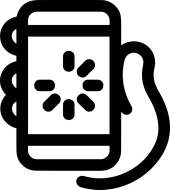Web, Uygulama, UI / UX, Mobil Arayüz, Akıllı Teknoloji Tasarımı, Dijital Markalaşma, Kullanıcı Etkileşimi Sembolü ve Temiz Tek Renk Biçiminde Modern Grafik Elementi içeren PNG Biçimli El Simgesi Logosu