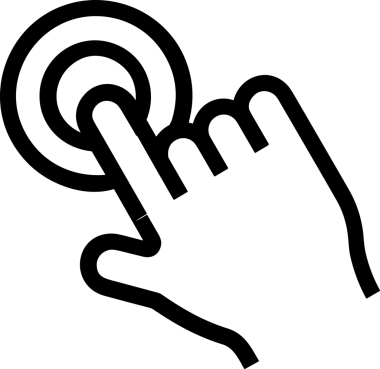 Web, Uygulama, UI / UX, Mobil Arayüz, Akıllı Teknoloji Tasarımı, Dijital Markalaşma, Kullanıcı Etkileşimi Sembolü ve Temiz Tek Renk Biçiminde Modern Grafik Elementi içeren PNG Biçimli El Simgesi Logosu