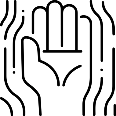 Web, Uygulama, UI / UX, Mobil Arayüz, Akıllı Teknoloji Tasarımı, Dijital Markalaşma, Kullanıcı Etkileşimi Sembolü ve Temiz Tek Renk Biçiminde Modern Grafik Elementi içeren PNG Biçimli El Simgesi Logosu