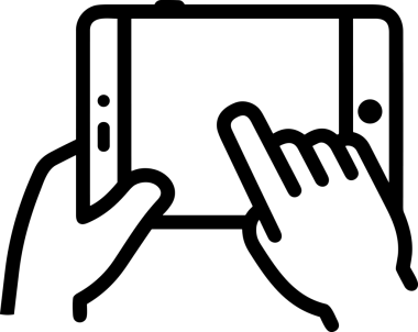 Web, Uygulama, UI / UX, Mobil Arayüz, Akıllı Teknoloji Tasarımı, Dijital Markalaşma, Kullanıcı Etkileşimi Sembolü ve Temiz Tek Renk Biçiminde Modern Grafik Elementi içeren PNG Biçimli El Simgesi Logosu