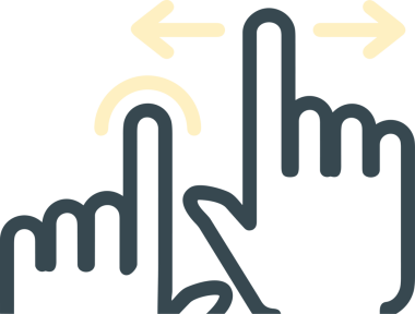 Web, Uygulama, UI / UX, Mobil Arayüz, Akıllı Teknoloji Tasarımı, Dijital Markalaşma, Kullanıcı Etkileşimi Sembolü ve Temiz Tek Renk Biçiminde Modern Grafik Elementi içeren PNG Biçimli El Simgesi Logosu