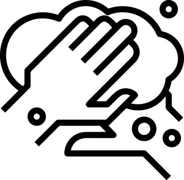 Web, Uygulama, UI / UX, Mobil Arayüz, Akıllı Teknoloji Tasarımı, Dijital Markalaşma, Kullanıcı Etkileşimi Sembolü ve Temiz Tek Renk Biçiminde Modern Grafik Elementi içeren PNG Biçimli El Simgesi Logosu