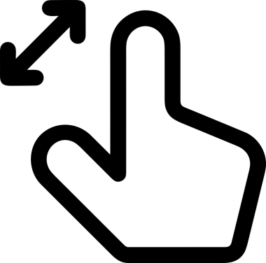 Web, Uygulama, UI / UX, Mobil Arayüz, Akıllı Teknoloji Tasarımı, Dijital Markalaşma, Kullanıcı Etkileşimi Sembolü ve Temiz Tek Renk Biçiminde Modern Grafik Elementi içeren PNG Biçimli El Simgesi Logosu