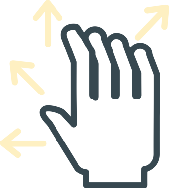 Web, Uygulama, UI / UX, Mobil Arayüz, Akıllı Teknoloji Tasarımı, Dijital Markalaşma, Kullanıcı Etkileşimi Sembolü ve Temiz Tek Renk Biçiminde Modern Grafik Elementi içeren PNG Biçimli El Simgesi Logosu