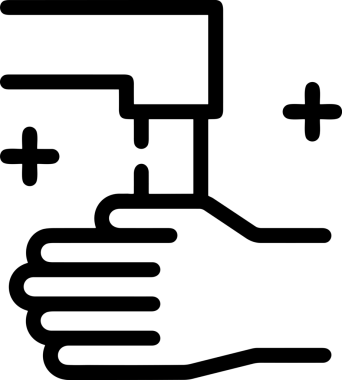 Web, Uygulama, UI / UX, Mobil Arayüz, Akıllı Teknoloji Tasarımı, Dijital Markalaşma, Kullanıcı Etkileşimi Sembolü ve Temiz Tek Renk Biçiminde Modern Grafik Elementi içeren PNG Biçimli El Simgesi Logosu