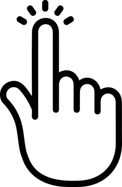 Web, Uygulama, UI / UX, Mobil Arayüz, Akıllı Teknoloji Tasarımı, Dijital Markalaşma, Kullanıcı Etkileşimi Sembolü ve Temiz Tek Renk Biçiminde Modern Grafik Elementi içeren PNG Biçimli El Simgesi Logosu