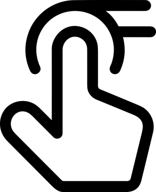 Web, Uygulama, UI / UX, Mobil Arayüz, Akıllı Teknoloji Tasarımı, Dijital Markalaşma, Kullanıcı Etkileşimi Sembolü ve Temiz Tek Renk Biçiminde Modern Grafik Elementi içeren PNG Biçimli El Simgesi Logosu