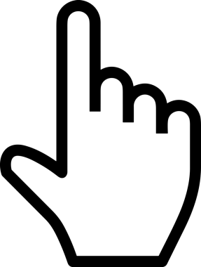 Web, Uygulama, UI / UX, Mobil Arayüz, Akıllı Teknoloji Tasarımı, Dijital Markalaşma, Kullanıcı Etkileşimi Sembolü ve Temiz Tek Renk Biçiminde Modern Grafik Elementi içeren PNG Biçimli El Simgesi Logosu