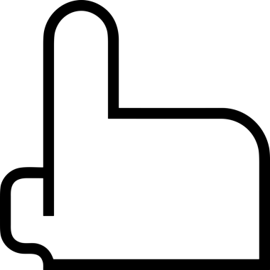 Web, Uygulama, UI / UX, Mobil Arayüz, Akıllı Teknoloji Tasarımı, Dijital Markalaşma, Kullanıcı Etkileşimi Sembolü ve Temiz Tek Renk Biçiminde Modern Grafik Elementi içeren PNG Biçimli El Simgesi Logosu