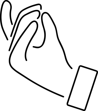 Web, Uygulama, UI / UX, Mobil Arayüz, Akıllı Teknoloji Tasarımı, Dijital Markalaşma, Kullanıcı Etkileşimi Sembolü ve Temiz Tek Renk Biçiminde Modern Grafik Elementi içeren PNG Biçimli El Simgesi Logosu