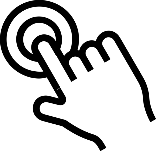 Web, Uygulama, UI / UX, Mobil Arayüz, Akıllı Teknoloji Tasarımı, Dijital Markalaşma, Kullanıcı Etkileşimi Sembolü ve Temiz Tek Renk Biçiminde Modern Grafik Elementi içeren PNG Biçimli El Simgesi Logosu