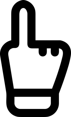 Web, Uygulama, UI / UX, Mobil Arayüz, Akıllı Teknoloji Tasarımı, Dijital Markalaşma, Kullanıcı Etkileşimi Sembolü ve Temiz Tek Renk Biçiminde Modern Grafik Elementi içeren PNG Biçimli El Simgesi Logosu