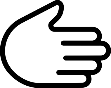 Web, Uygulama, UI / UX, Mobil Arayüz, Akıllı Teknoloji Tasarımı, Dijital Markalaşma, Kullanıcı Etkileşimi Sembolü ve Temiz Tek Renk Biçiminde Modern Grafik Elementi içeren PNG Biçimli El Simgesi Logosu