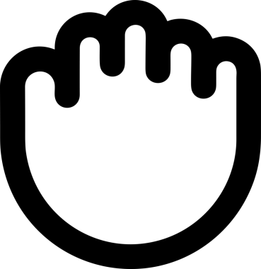 Web, Uygulama, UI / UX, Mobil Arayüz, Akıllı Teknoloji Tasarımı, Dijital Markalaşma, Kullanıcı Etkileşimi Sembolü ve Temiz Tek Renk Biçiminde Modern Grafik Elementi içeren PNG Biçimli El Simgesi Logosu