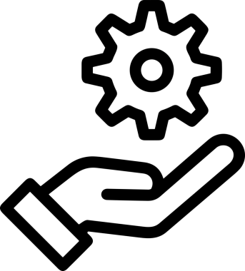 Web, Uygulama, UI / UX, Mobil Arayüz, Akıllı Teknoloji Tasarımı, Dijital Markalaşma, Kullanıcı Etkileşimi Sembolü ve Temiz Tek Renk Biçiminde Modern Grafik Elementi içeren PNG Biçimli El Simgesi Logosu