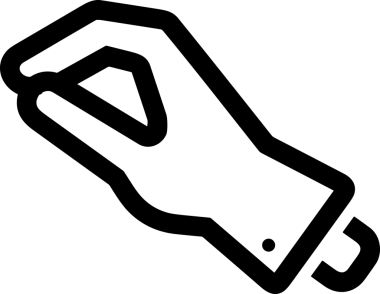 Web, Uygulama, UI / UX, Mobil Arayüz, Akıllı Teknoloji Tasarımı, Dijital Markalaşma, Kullanıcı Etkileşimi Sembolü ve Temiz Tek Renk Biçiminde Modern Grafik Elementi içeren PNG Biçimli El Simgesi Logosu