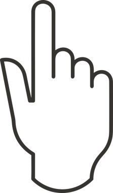 Web, Uygulama, UI / UX, Mobil Arayüz, Akıllı Teknoloji Tasarımı, Dijital Markalaşma, Kullanıcı Etkileşimi Sembolü ve Temiz Tek Renk Biçiminde Modern Grafik Elementi içeren PNG Biçimli El Simgesi Logosu