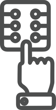 Web, Uygulama, UI / UX, Mobil Arayüz, Akıllı Teknoloji Tasarımı, Dijital Markalaşma, Kullanıcı Etkileşimi Sembolü ve Temiz Tek Renk Biçiminde Modern Grafik Elementi içeren PNG Biçimli El Simgesi Logosu