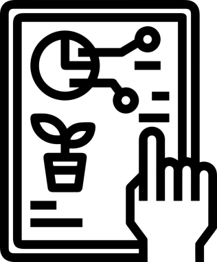 Web, Uygulama, UI / UX, Mobil Arayüz, Akıllı Teknoloji Tasarımı, Dijital Markalaşma, Kullanıcı Etkileşimi Sembolü ve Temiz Tek Renk Biçiminde Modern Grafik Elementi içeren PNG Biçimli El Simgesi Logosu