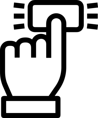 Web, Uygulama, UI / UX, Mobil Arayüz, Akıllı Teknoloji Tasarımı, Dijital Markalaşma, Kullanıcı Etkileşimi Sembolü ve Temiz Tek Renk Biçiminde Modern Grafik Elementi içeren PNG Biçimli El Simgesi Logosu