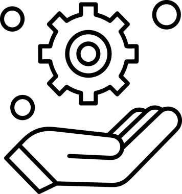 Web, Uygulama, UI / UX, Mobil Arayüz, Akıllı Teknoloji Tasarımı, Dijital Markalaşma, Kullanıcı Etkileşimi Sembolü ve Temiz Tek Renk Biçiminde Modern Grafik Elementi içeren PNG Biçimli El Simgesi Logosu