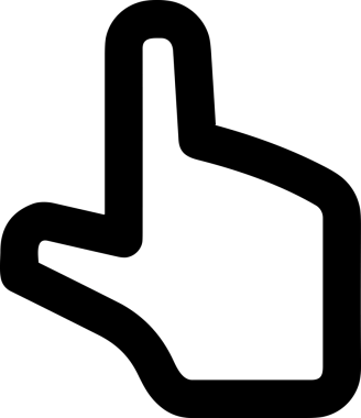 Web, Uygulama, UI / UX, Mobil Arayüz, Akıllı Teknoloji Tasarımı, Dijital Markalaşma, Kullanıcı Etkileşimi Sembolü ve Temiz Tek Renk Biçiminde Modern Grafik Elementi içeren PNG Biçimli El Simgesi Logosu