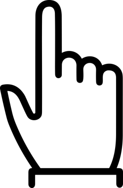 Web, Uygulama, UI / UX, Mobil Arayüz, Akıllı Teknoloji Tasarımı, Dijital Markalaşma, Kullanıcı Etkileşimi Sembolü ve Temiz Tek Renk Biçiminde Modern Grafik Elementi içeren PNG Biçimli El Simgesi Logosu