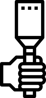 Web, Uygulama, UI / UX, Mobil Arayüz, Akıllı Teknoloji Tasarımı, Dijital Markalaşma, Kullanıcı Etkileşimi Sembolü ve Temiz Tek Renk Biçiminde Modern Grafik Elementi içeren PNG Biçimli El Simgesi Logosu
