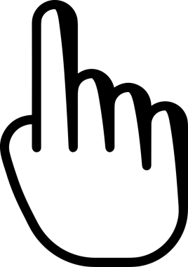 Web, Uygulama, UI / UX, Mobil Arayüz, Akıllı Teknoloji Tasarımı, Dijital Markalaşma, Kullanıcı Etkileşimi Sembolü ve Temiz Tek Renk Biçiminde Modern Grafik Elementi içeren PNG Biçimli El Simgesi Logosu