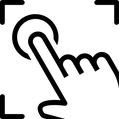 Web, Uygulama, UI / UX, Mobil Arayüz, Akıllı Teknoloji Tasarımı, Dijital Markalaşma, Kullanıcı Etkileşimi Sembolü ve Temiz Tek Renk Biçiminde Modern Grafik Elementi içeren PNG Biçimli El Simgesi Logosu