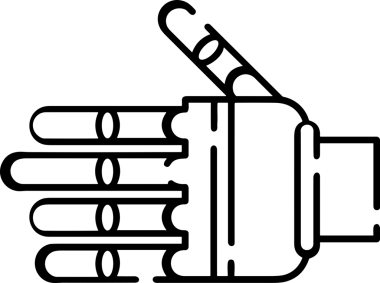 Web, Uygulama, UI / UX, Mobil Arayüz, Akıllı Teknoloji Tasarımı, Dijital Markalaşma, Kullanıcı Etkileşimi Sembolü ve Temiz Tek Renk Biçiminde Modern Grafik Elementi içeren PNG Biçimli El Simgesi Logosu