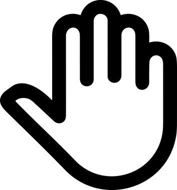 Web, Uygulama, UI / UX, Mobil Arayüz, Akıllı Teknoloji Tasarımı, Dijital Markalaşma, Kullanıcı Etkileşimi Sembolü ve Temiz Tek Renk Biçiminde Modern Grafik Elementi içeren PNG Biçimli El Simgesi Logosu