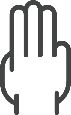 Web, Uygulama, UI / UX, Mobil Arayüz, Akıllı Teknoloji Tasarımı, Dijital Markalaşma, Kullanıcı Etkileşimi Sembolü ve Temiz Tek Renk Biçiminde Modern Grafik Elementi içeren PNG Biçimli El Simgesi Logosu