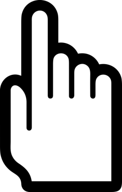 Web, Uygulama, UI / UX, Mobil Arayüz, Akıllı Teknoloji Tasarımı, Dijital Markalaşma, Kullanıcı Etkileşimi Sembolü ve Temiz Tek Renk Biçiminde Modern Grafik Elementi içeren PNG Biçimli El Simgesi Logosu