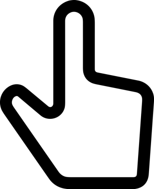 Web, Uygulama, UI / UX, Mobil Arayüz, Akıllı Teknoloji Tasarımı, Dijital Markalaşma, Kullanıcı Etkileşimi Sembolü ve Temiz Tek Renk Biçiminde Modern Grafik Elementi içeren PNG Biçimli El Simgesi Logosu