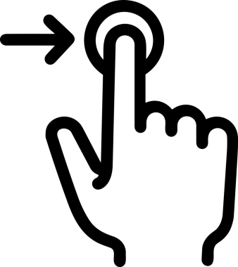 Web, Uygulama, UI / UX, Mobil Arayüz, Akıllı Teknoloji Tasarımı, Dijital Markalaşma, Kullanıcı Etkileşimi Sembolü ve Temiz Tek Renk Biçiminde Modern Grafik Elementi içeren PNG Biçimli El Simgesi Logosu