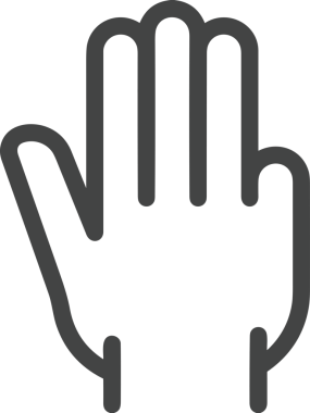 Web, Uygulama, UI / UX, Mobil Arayüz, Akıllı Teknoloji Tasarımı, Dijital Markalaşma, Kullanıcı Etkileşimi Sembolü ve Temiz Tek Renk Biçiminde Modern Grafik Elementi içeren PNG Biçimli El Simgesi Logosu