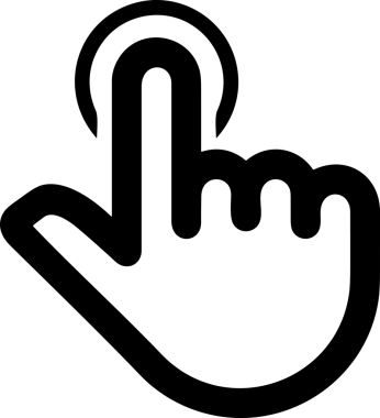 Web, Uygulama, UI / UX, Mobil Arayüz, Akıllı Teknoloji Tasarımı, Dijital Markalaşma, Kullanıcı Etkileşimi Sembolü ve Temiz Tek Renk Biçiminde Modern Grafik Elementi içeren PNG Biçimli El Simgesi Logosu