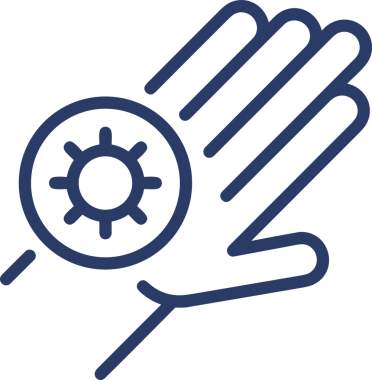 Web, Uygulama, UI / UX, Mobil Arayüz, Akıllı Teknoloji Tasarımı, Dijital Markalaşma, Kullanıcı Etkileşimi Sembolü ve Temiz Tek Renk Biçiminde Modern Grafik Elementi içeren PNG Biçimli El Simgesi Logosu