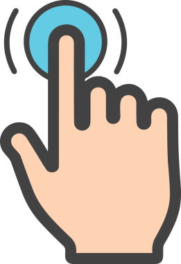 Web, Uygulama, UI / UX, Mobil Arayüz, Akıllı Teknoloji Tasarımı, Dijital Markalaşma, Kullanıcı Etkileşimi Sembolü ve Temiz Tek Renk Biçiminde Modern Grafik Elementi içeren PNG Biçimli El Simgesi Logosu