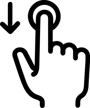 Web, Uygulama, UI / UX, Mobil Arayüz, Akıllı Teknoloji Tasarımı, Dijital Markalaşma, Kullanıcı Etkileşimi Sembolü ve Temiz Tek Renk Biçiminde Modern Grafik Elementi içeren PNG Biçimli El Simgesi Logosu