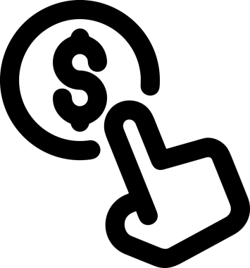 Web, Uygulama, UI / UX, Mobil Arayüz, Akıllı Teknoloji Tasarımı, Dijital Markalaşma, Kullanıcı Etkileşimi Sembolü ve Temiz Tek Renk Biçiminde Modern Grafik Elementi içeren PNG Biçimli El Simgesi Logosu