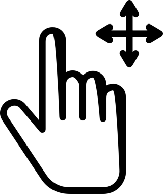 Web, Uygulama, UI / UX, Mobil Arayüz, Akıllı Teknoloji Tasarımı, Dijital Markalaşma, Kullanıcı Etkileşimi Sembolü ve Temiz Tek Renk Biçiminde Modern Grafik Elementi içeren PNG Biçimli El Simgesi Logosu