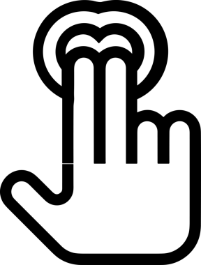 Web, Uygulama, UI / UX, Mobil Arayüz, Akıllı Teknoloji Tasarımı, Dijital Markalaşma, Kullanıcı Etkileşimi Sembolü ve Temiz Tek Renk Biçiminde Modern Grafik Elementi içeren PNG Biçimli El Simgesi Logosu