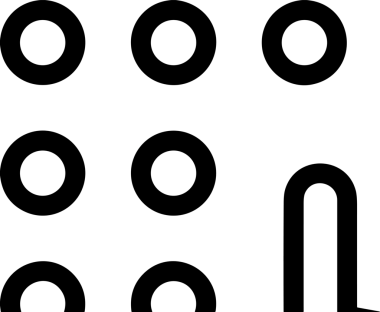 Web, Uygulama, UI / UX, Mobil Arayüz, Akıllı Teknoloji Tasarımı, Dijital Markalaşma, Kullanıcı Etkileşimi Sembolü ve Temiz Tek Renk Biçiminde Modern Grafik Elementi içeren PNG Biçimli El Simgesi Logosu