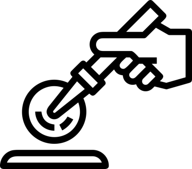 Web, Uygulama, UI / UX, Mobil Arayüz, Akıllı Teknoloji Tasarımı, Dijital Markalaşma, Kullanıcı Etkileşimi Sembolü ve Temiz Tek Renk Biçiminde Modern Grafik Elementi içeren PNG Biçimli El Simgesi Logosu